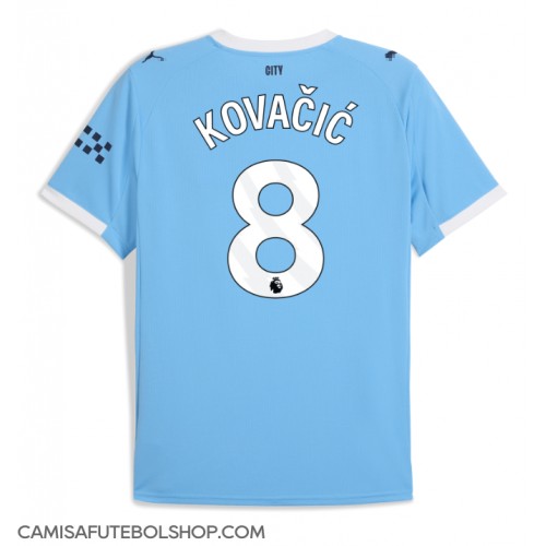 Camisa de time de futebol Manchester City Mateo Kovacic #8 Replicas 1º Equipamento 2025-26 Manga Curta